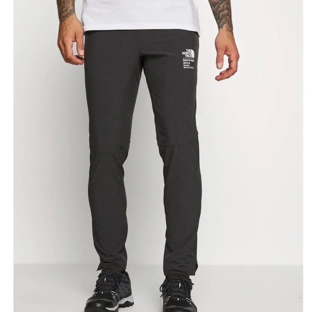 The North Face Men's Black Joggers with White Logo